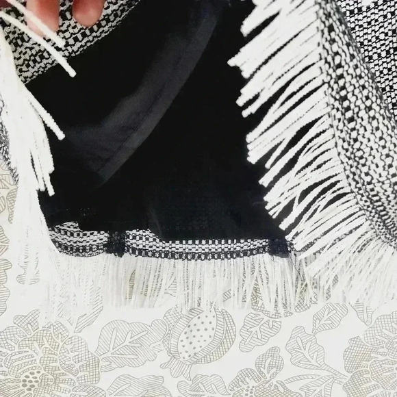 NWT Sam Edelman Tweed Scoop Neck Back Keyhole/ Full Zip Fringe Mini Dress M - Picture 8 of 12